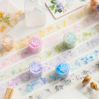 【現貨】陌墨霧面PET膠帶 聽花的秘密PET膠帶貼紙 手帳貼紙 邊框膠帶 紙膠帶 可愛紙膠帶 造景膠帶