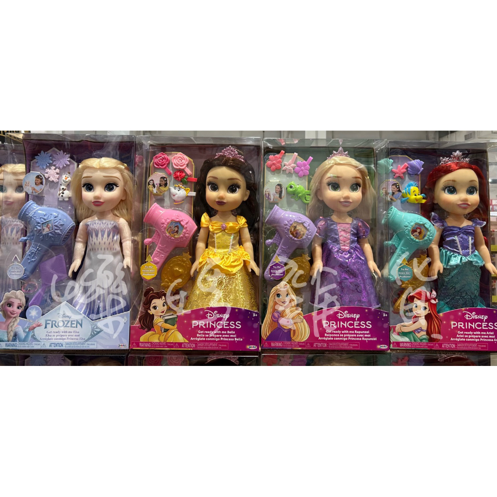 現貨✨Q版迪士尼公主 洋娃娃 好市多 聖誕節 兒童節 冰雪奇緣 艾莎公主 艾莎娃娃 美人魚 長髮公主 愛麗兒