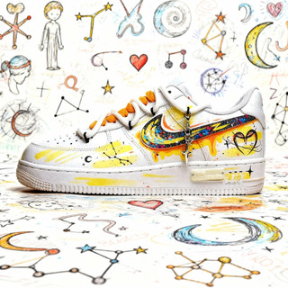 🔥革調 Nike Air Force 1 空軍一號純手繪塗鴉 板鞋 休閒鞋 潮流時尚 高端個性客製十二星座系列