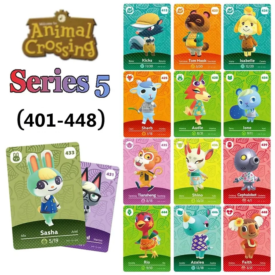 臺灣出貨 自選第五彈動森amiibo大卡 動物之森卡 最新動物森友會NFC卡 傑克 美琳 茶茶丸