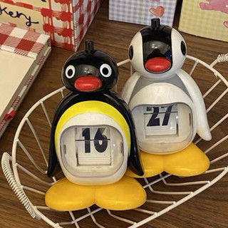 ✨ZIGO商店✨Pingu 復古系列 按壓桌面日曆 擺件公仔