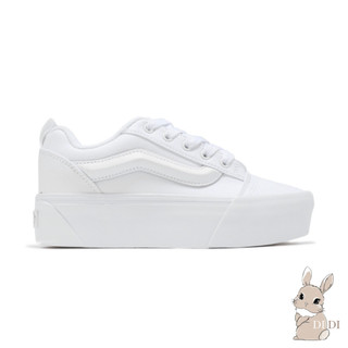 Vans Knu Stack 全白 白線 小白鞋 增高鞋 厚底鞋 麂皮 瘦腳 麵包鞋 百搭 女鞋 VN000CP6W00
