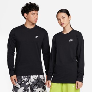 NIKE 長袖上衣 男 運動 AS M NSW CLUB TEE - LS 黑 AR5194-010