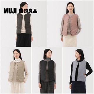 【MUJI 無印良品】女輕量羽絨可攜式無領背心