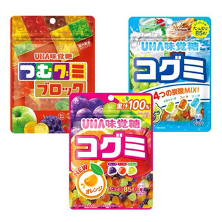 日本uha軟糖 水果碳酸汽水味軟糖 4種水果風味 100%果汁 UHA味覺糖 80g 葡萄 蘋果 桃子 麝香葡萄