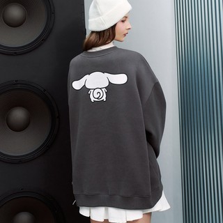 CACO-大耳狗質感吊飾印刷大學T-女【K2SA108】