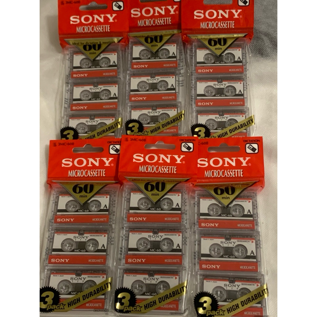 全新品日本製早期微型Sony小卡帶/微型小錄音帶/空白錄音帶/3捲價