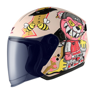 【LALUNA Helmets】IPO-2 暴力熊 3/4 開放式 磁吸扣 內墨片 安全帽（台灣製造）