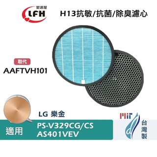愛濾屋 HEPA 抗病毒 濾網 適用 LG 大漢堡 PS-V329CG/CS AS401VEV AAFTVH101大蝸牛