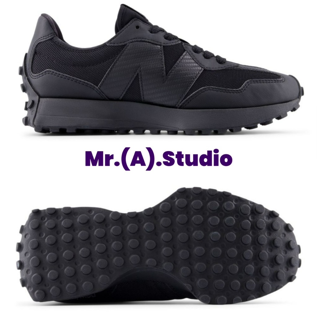 Mr.A😈A先生 New balance 327 男女款 黑武士 經典 大N 皮革 網布 復古鞋 休閒鞋 U327SCA