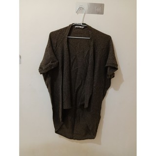 BEAR TWO STYLE專櫃，長版上衣，罩衫，外套，深棕色，針織，羊毛衣，前開無扣（本來就沒有）
