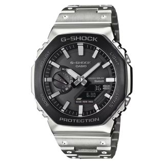 【CASIO 卡西歐】G-SHOCK 精緻立體堅韌精神 藍芽太陽能電子錶款 銀 GM-B2100BT-1A 44.4mm