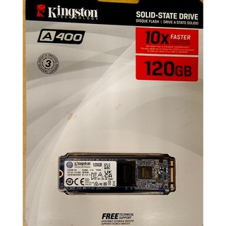 Kingston金士頓 SSD A400 120GB 2.5吋 SATA-3 固態硬碟 (SA400S37/120G)