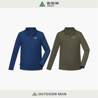 [Atunas 歐都納] 男款 長袖排汗抗菌POLO衫 (A6PS2525M)