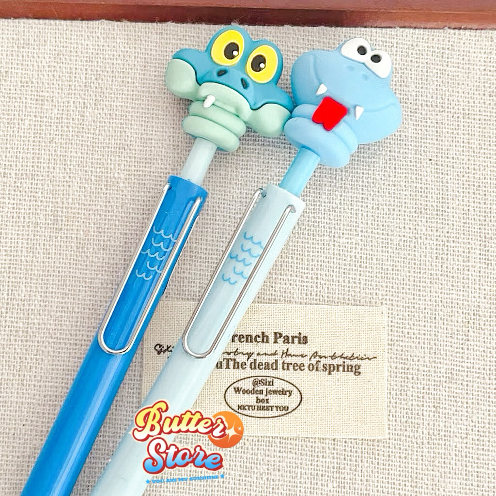 🧁奶油小舖🧁現貨✨超可愛蓋瑞筆 毒蛇血清筆 按動中性黑筆 毒蛇解毒筆 0.5mm