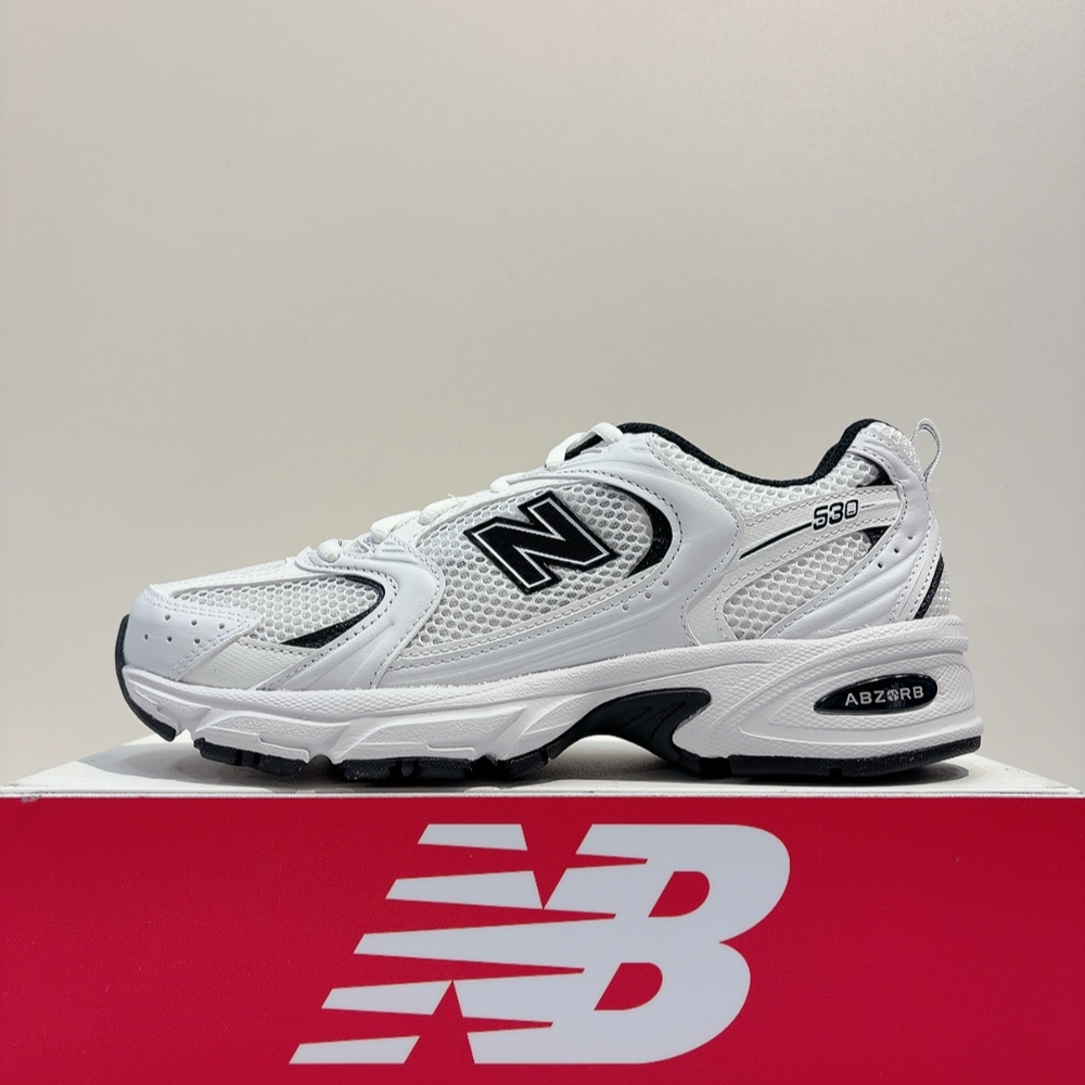 New Balance NB 530 男女款 白黑色 D楦 透氣 輕量 緩震 休閒 老爹鞋 慢跑鞋 MR530EWB