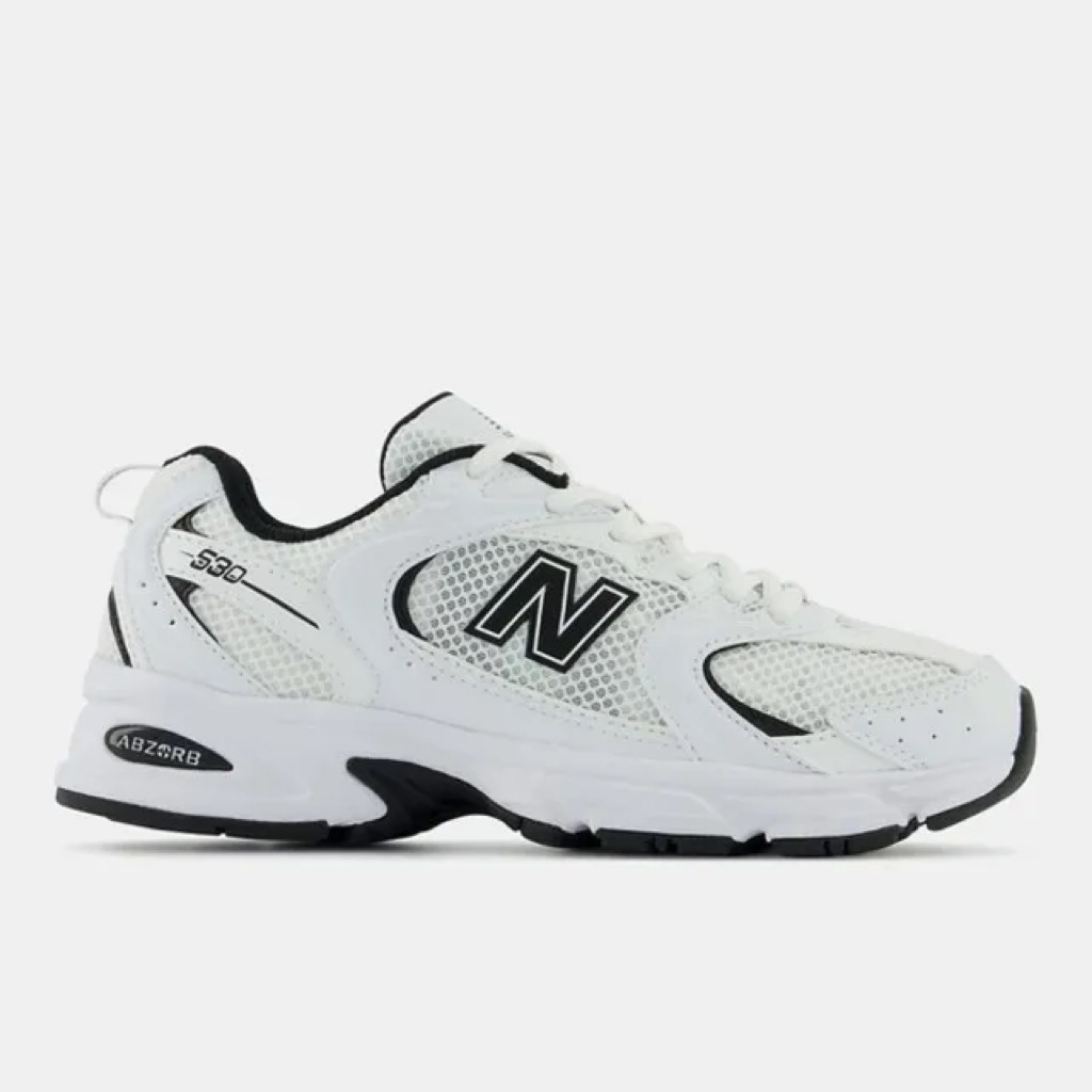 NEW BALANCE 530 復古休閒鞋 白黑 MR530EWB