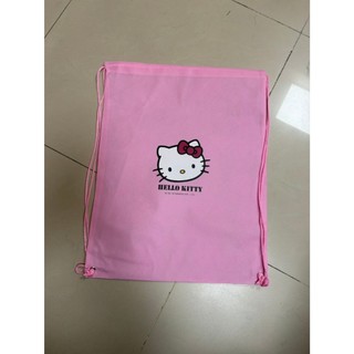 Hello Kitty 凱蒂貓 束口袋 不織布背包 輕便型 小蘭青菜賣