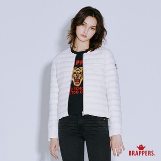 BRAPPERS 女款 輕暖圓領鋪棉外套-白