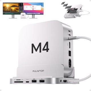 【預購】Pulwtop Mac Mini M4/M4 Pro 9合1專用擴充底座 最高支援4TB M.2硬碟BS212D