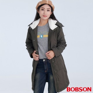 BOBSON 女款鋪棉風衣長版外套(84101-46)