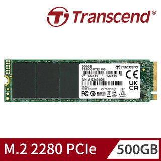 Transcend 創見 MTE115S 500GB M.2 2280 PCIe Gen3x4 SSD固態硬碟
