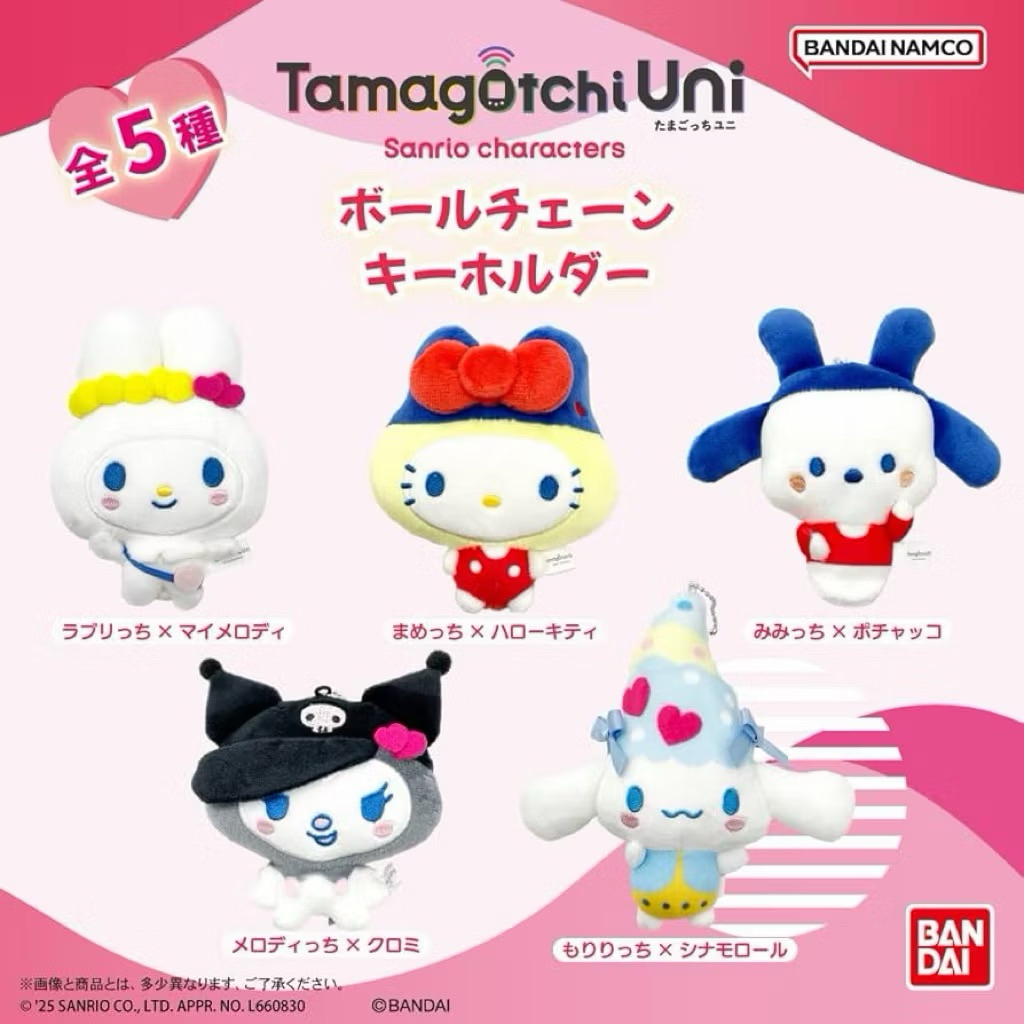 現貨💛日本正版 🇯🇵塔麻可吉聯名三麗鷗娃娃 吊飾 玩偶 Tamagochi Uni X Sanrio 美樂蒂 凱蒂貓