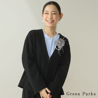Green Parks 簡約後拼接彈性無領外套(06001364600)