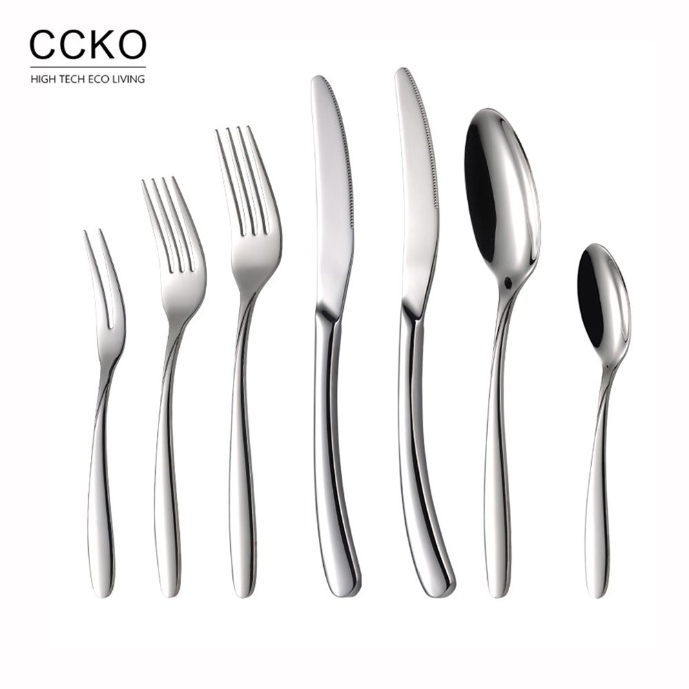 【CCKO】304不鏽鋼 月光系列 牛排刀 主餐刀 主餐叉 主餐勺 茶叉 水果叉 甜品叉 不鏽鋼餐具