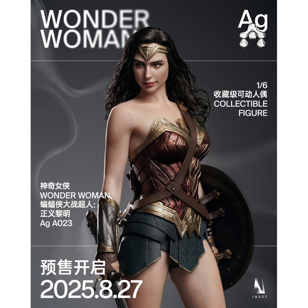 全新未拆 Inart 1/6 植髮 神力女超人 BVS 蝙蝠俠對超人 正義曙光  AG-A023 非 mms698