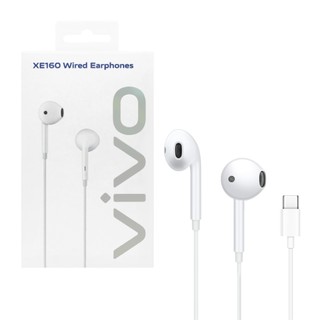 VIVO 原廠台灣公司貨 XE160 半入耳式 Type-C線控耳機 - 白色 (盒裝)