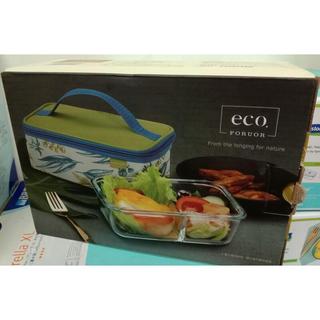 ◎金長美◎《全新現貨特價品》【FOR U ECO】耐熱玻璃保鮮盒、耐熱玻璃、分隔、盒、有提袋 FU-GC162W