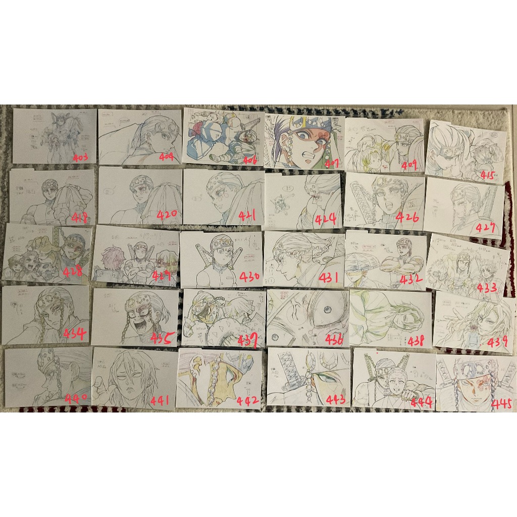 ［鬼滅之刃］福岡柱展 宇髓天元線稿明信片 音柱線稿明信片403-445