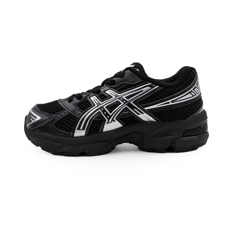 ASICS 亞瑟士 GEL-1130 PS 套入式 運動鞋 中童鞋 黑銀 S1725 (1204A170-001)