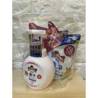 日本 獅王 趣淨快樂洗手組 (洗手慕斯x1+補充包x2) 補充包 (柑橘款)