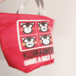 CHIEF’ KUMAMON 熊本熊 提袋 手提袋 袋子 紅色 尼龍布 28X21X14.5cm