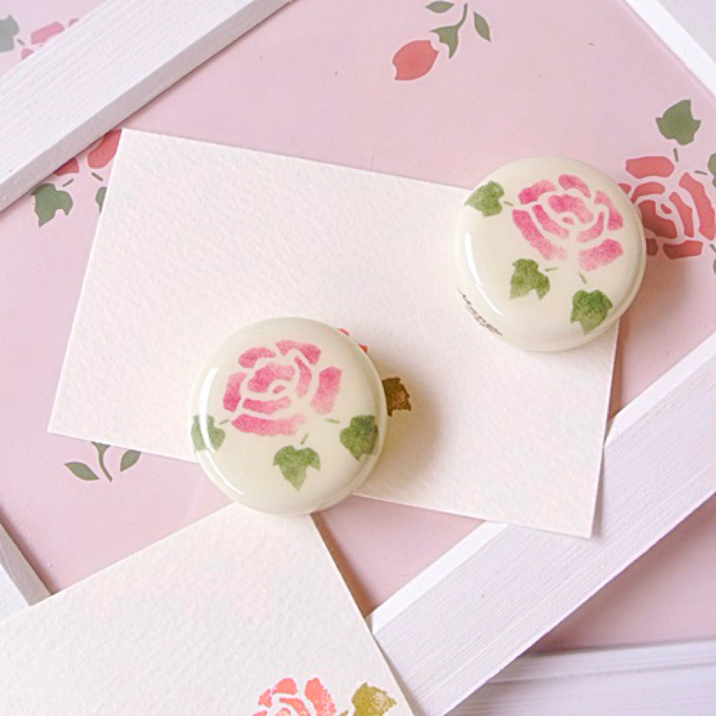 日本直送 日系小清新 Many田園鄉村 玫瑰陶瓷磁鐵 冰箱貼 留言板磁鐵 陶瓷磁貼 居家裝飾