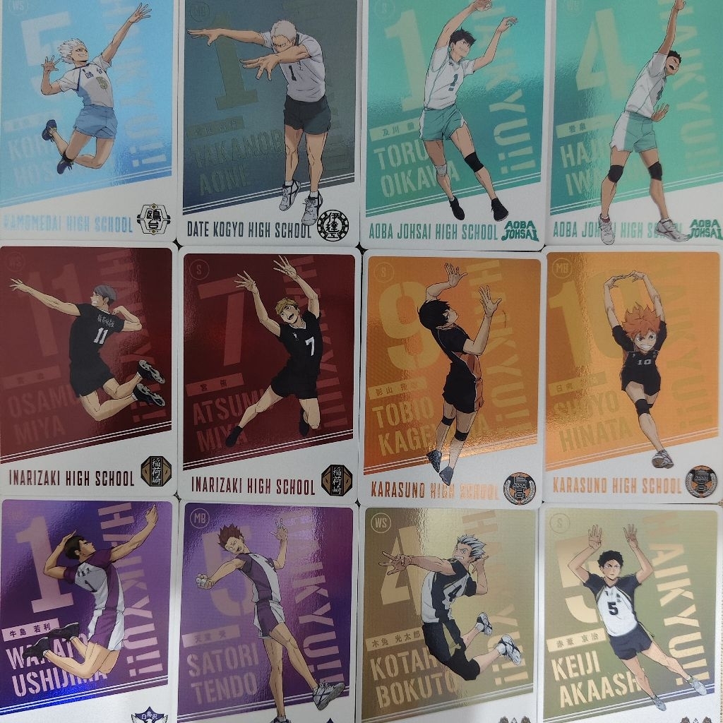 排球少年小卡 閃卡 抽卡機 10週年紀念 翔陽 影山 研磨 黑尾 及川 岩泉 木兔 赤葦 宮侑 宮治 星海 滿100出貨
