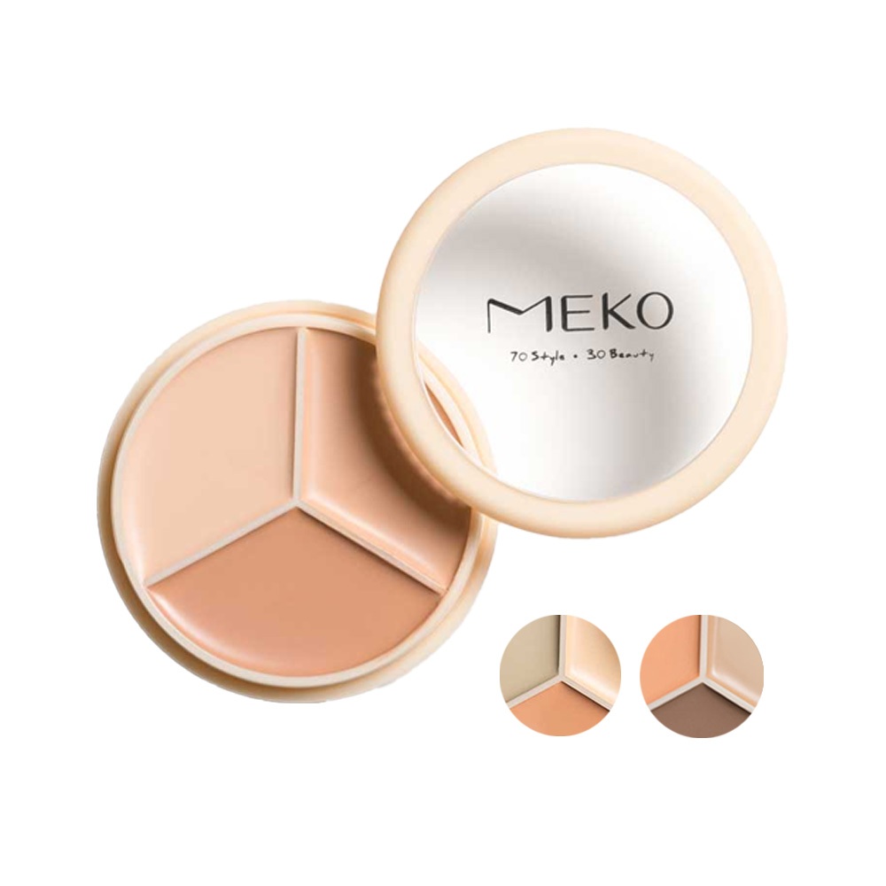 MEKO 精修大師訂製三色 遮瑕盤【佳瑪】網路熱銷 遮瑕膏 遮黑眼圈 水潤 校色 提亮 遮瑕