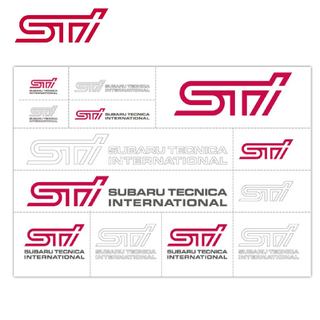 【PP保勁國際】日本原裝 SUBARU STI LOGO 紅白貼紙 銘牌貼 小標 改裝車標 車貼 汽車貼紙 銘牌 標誌