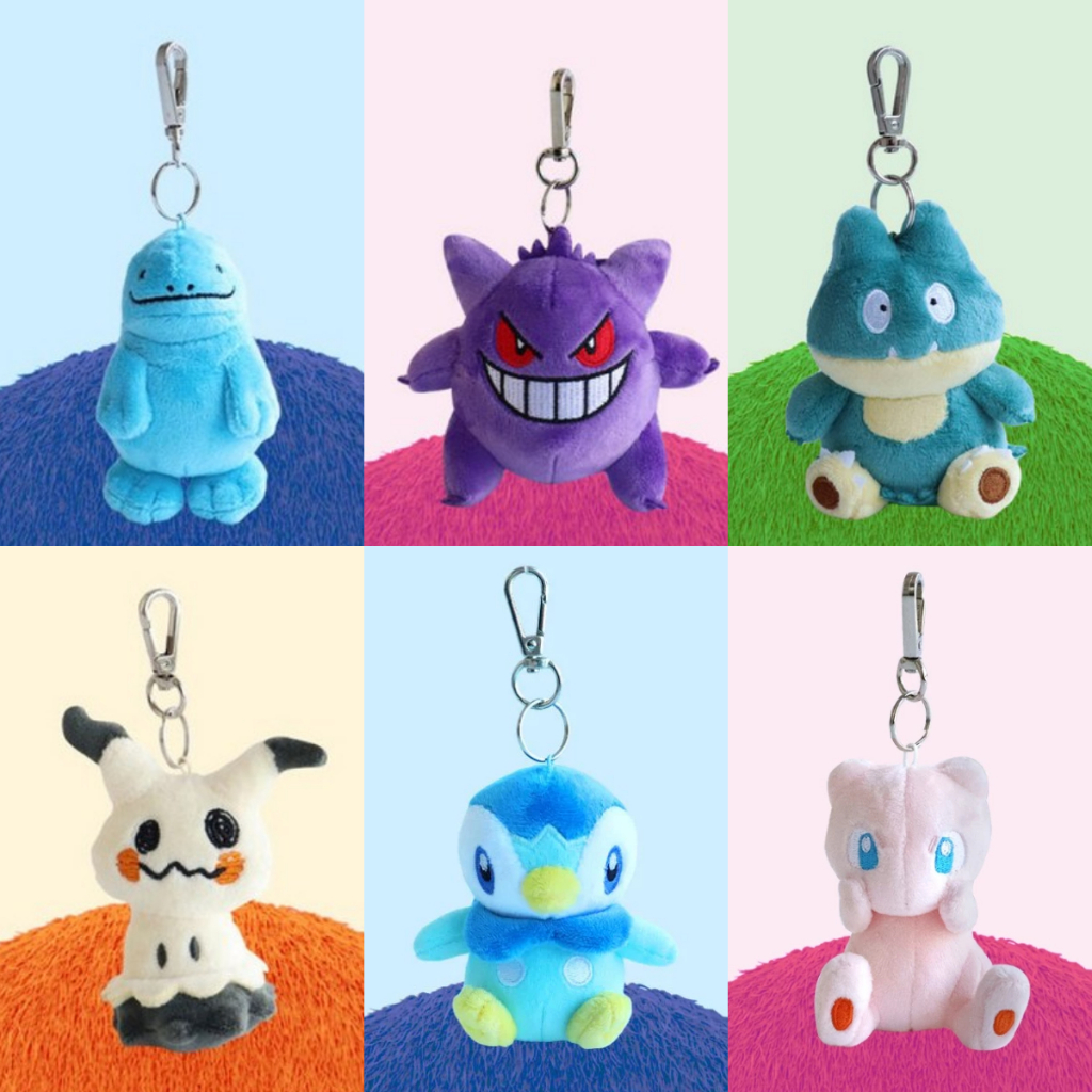 【現貨】 韓國正版 寶可夢 沼王 耿鬼 小卡比獸 謎擬Q 波加曼 夢幻 娃娃吊飾 8cm 吊牌 雷射標籤