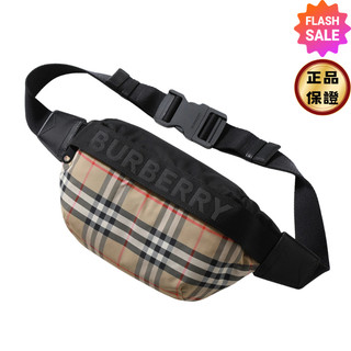 Burberry 80265571 中款 Vintage 格紋接合棉質腰包