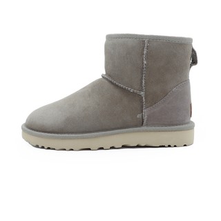 UGG Classic Mini II 灰 麂皮 秋冬 雪靴 女款 J3208【新竹皇家UG1016222CBBLG】