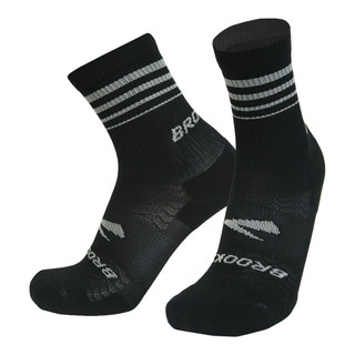 【BROOKS】Run-in 中筒襪 3雙組合包 經典黑(280538001)