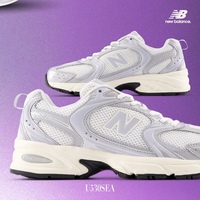 New Balance 530 銀色淡紫色休閒鞋 慢跑鞋 NB運動鞋 U530SEA