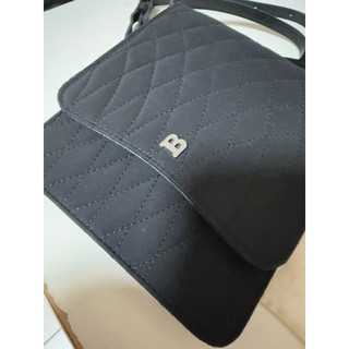 Bally 義大利製 菱格紋 小側背包 小廢包