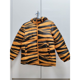 全新 二手 連帽外套 H&M KID 鋪棉外套 虎紋