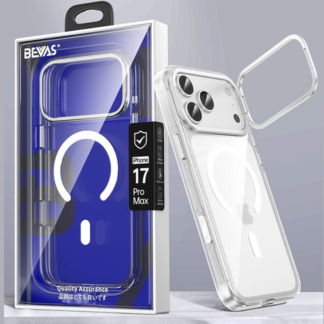 日本BEVAS【獨創隱形支架！永不發黃！】iPhone 17 16 15 Pro Max Magsafe 磁吸手機保護殼