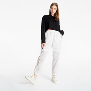 adidas 白色 薄款 運動長褲 女 44碼3XL