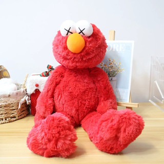 正版 聯名限量KAWS 芝麻街 SESAME STREET毛絨玩偶 玩具 公仔